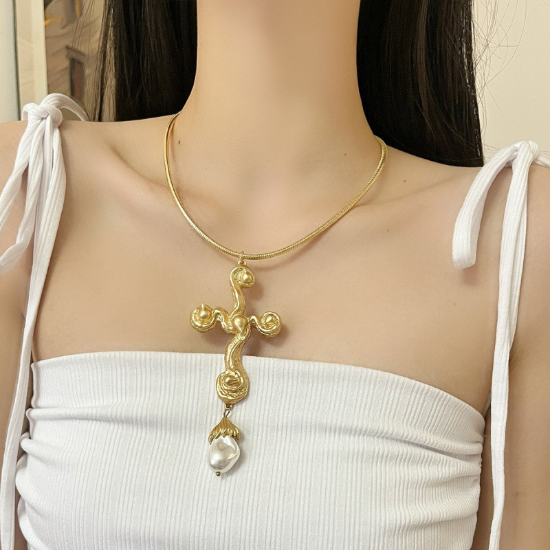Vintage Exaggerated Baroque Pe - đánh giá và giá Pearl Choker Necklace Vintage