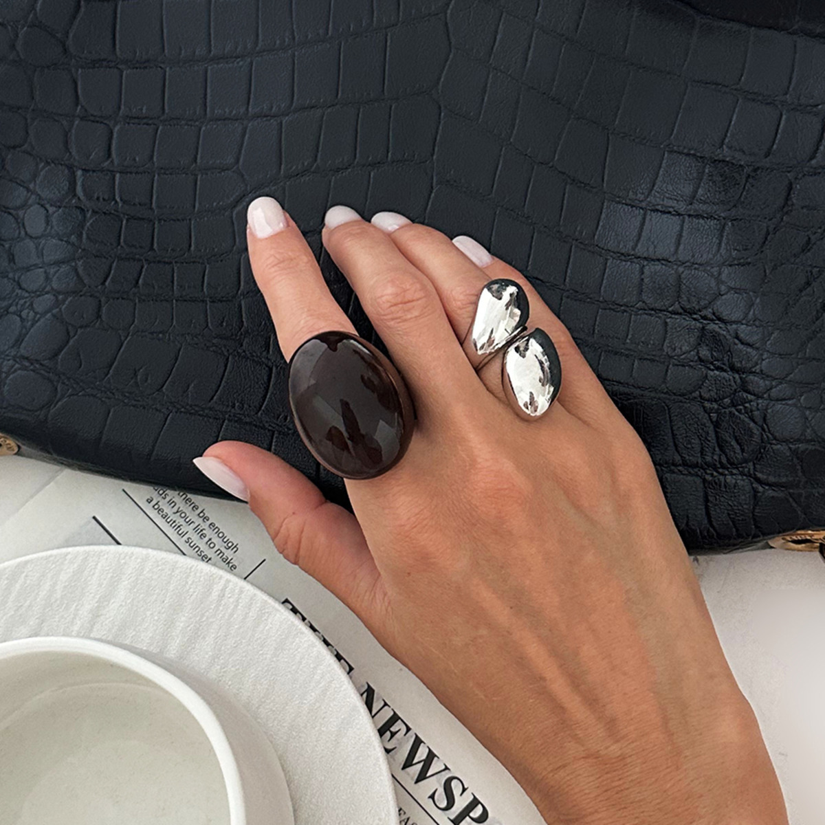 SHIXIN 2Pcs/Set Vintage Metal  - đánh giá và giá Vintage Punk Knuckle Rings Set