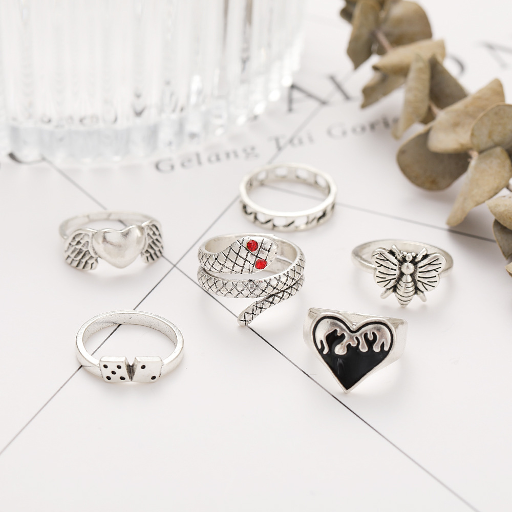6Pcs Vintage Punk Snake Knuckl - đánh giá và giá Vintage Punk Knuckle Rings Set
