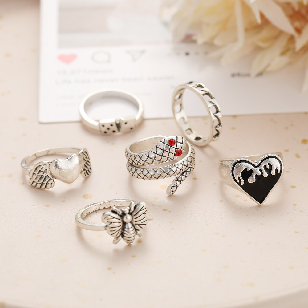 6Pcs Vintage Punk Snake Knuckl - đánh giá và giá Vintage Punk Knuckle Rings Set