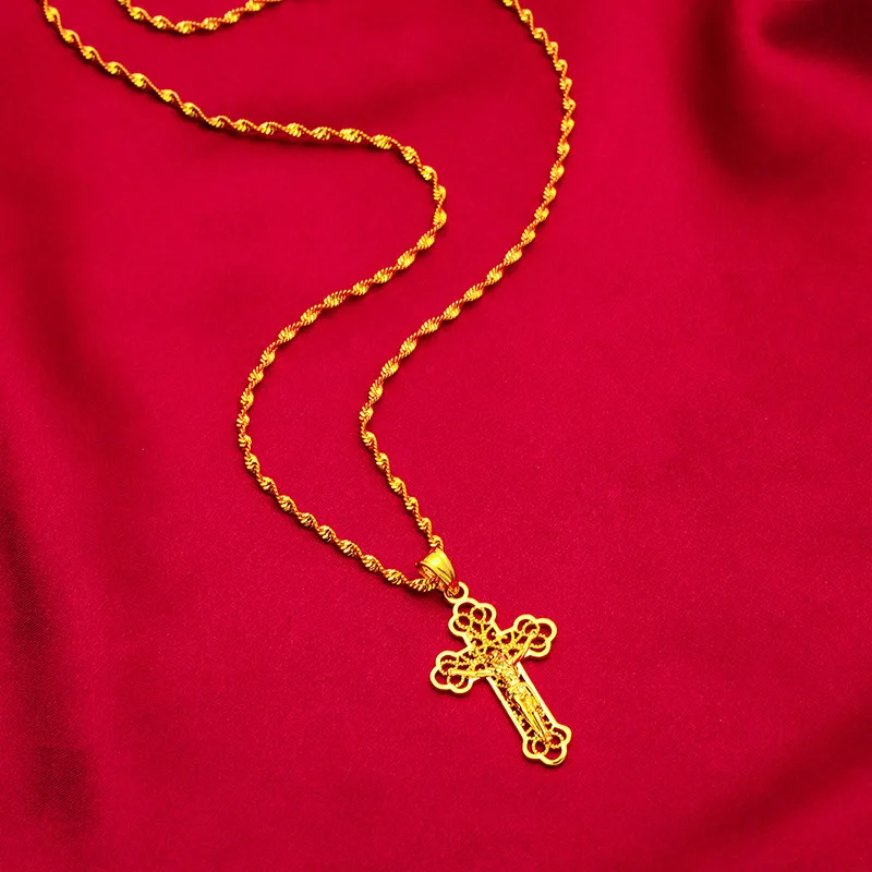 Briex Jewelry Ins Vintage Gold - đánh giá và giá Cross Pendant Necklace Gold