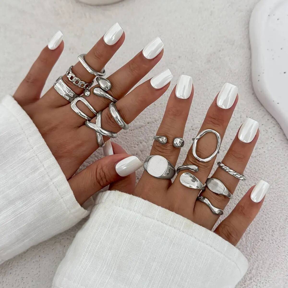 IngeSight.Z 14Pcs/Set Hip Hop  - đánh giá và giá Vintage Punk Knuckle Rings Set