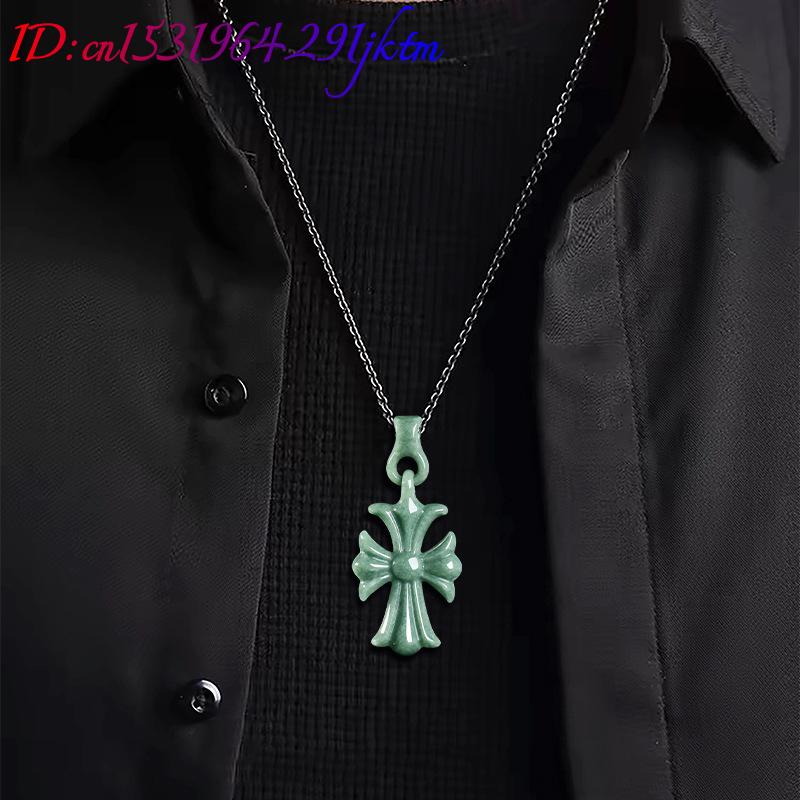 Natural Burmese Jadeite Cross  - đánh giá và giá Necklaces
