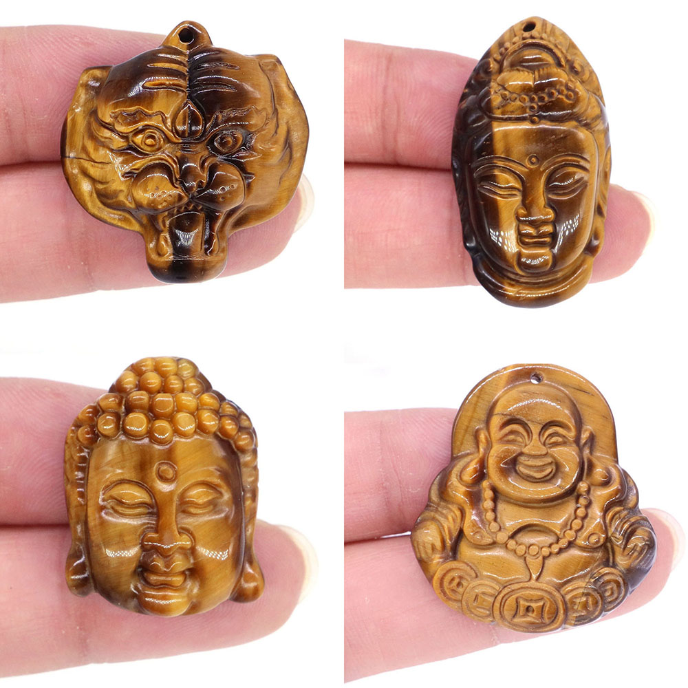 Natural Stones Tiger Eye Reiki - đánh giá và giá Crystal Pendant Necklace Natural Stone