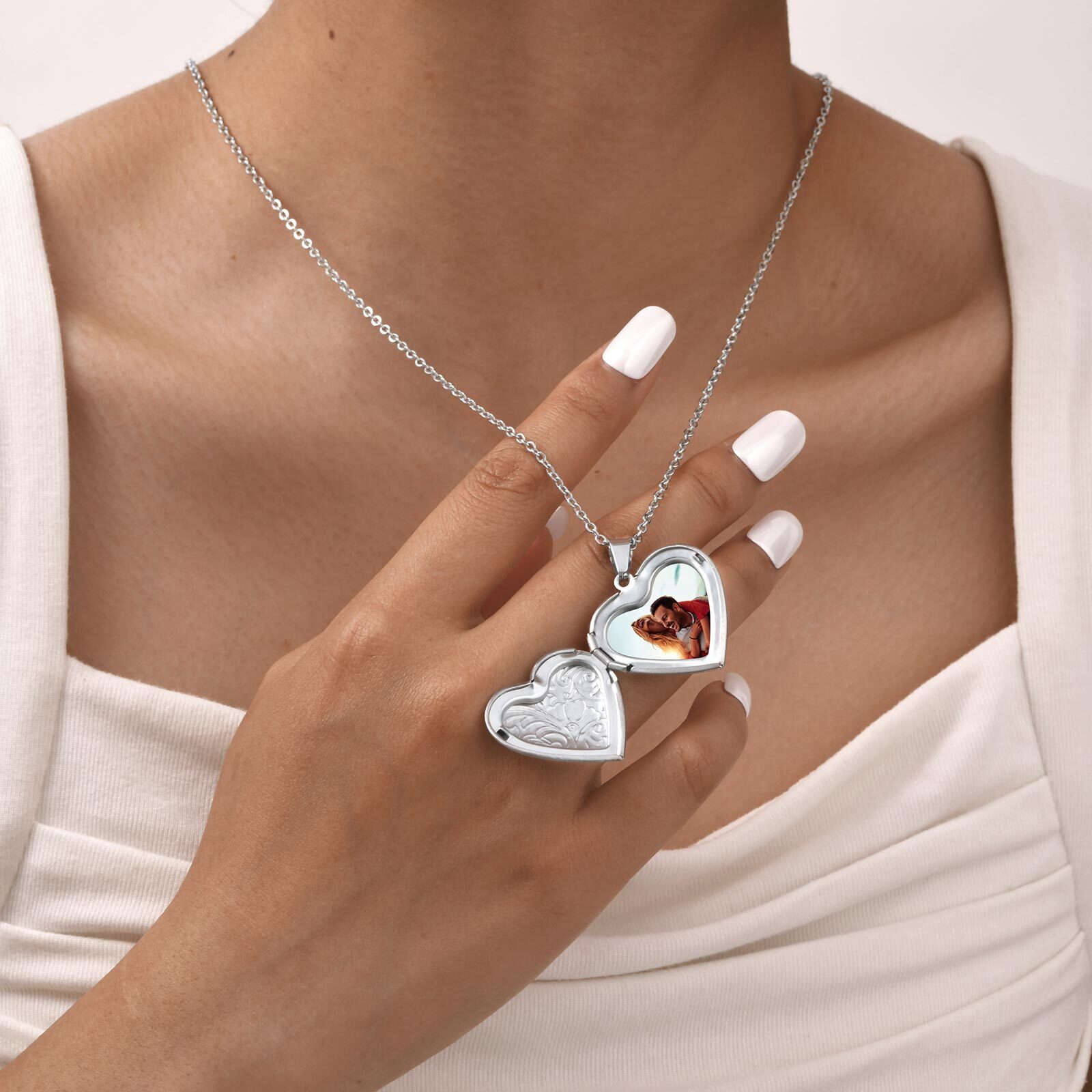 Vnox Dainty Heart Photos Penda - đánh giá và giá Heart Locket Necklace Photo
