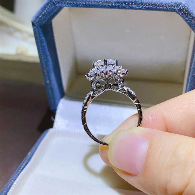 Luxury white gold solid platin - đánh giá và giá Moissanite Engagement Ring 1 Carat