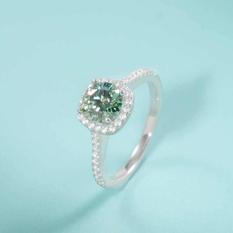1PC 1/2/3 CARAT Round Cut Gree - đánh giá và giá Moissanite Engagement Ring 1 Carat
