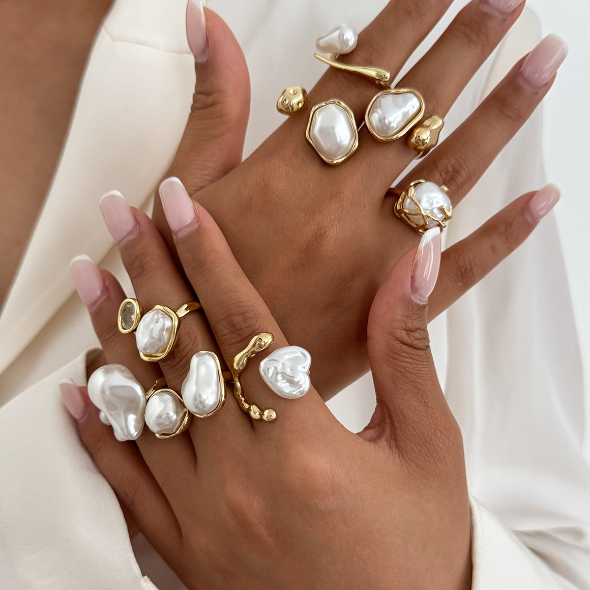 7Pcs/Set Gold Color Irregular  - đánh giá và giá Vintage Punk Knuckle Rings Set