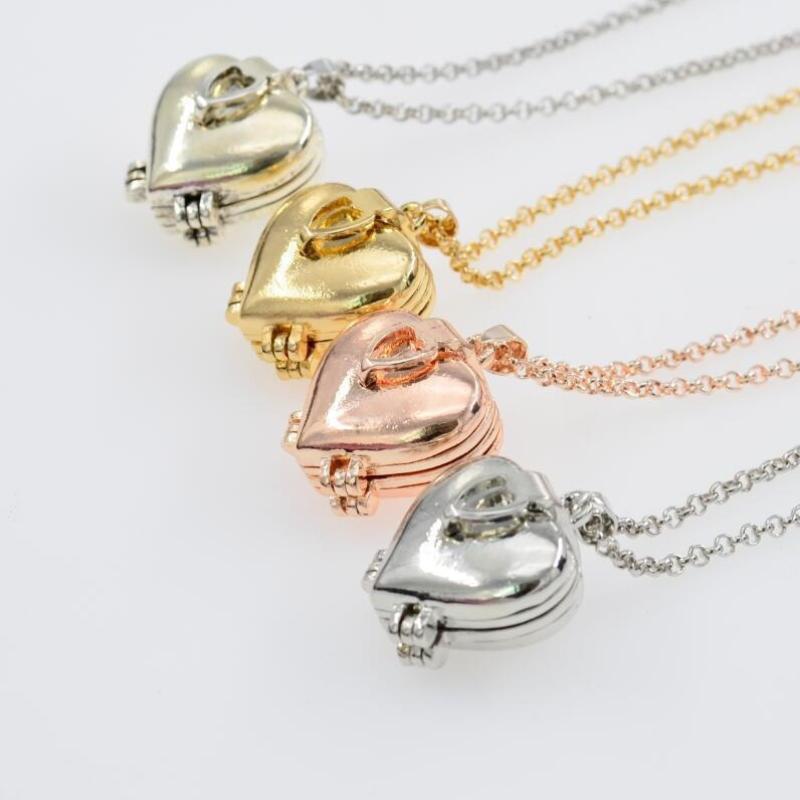 Vintage Folding Multi-Layer He - đánh giá và giá Heart Locket Necklace Photo