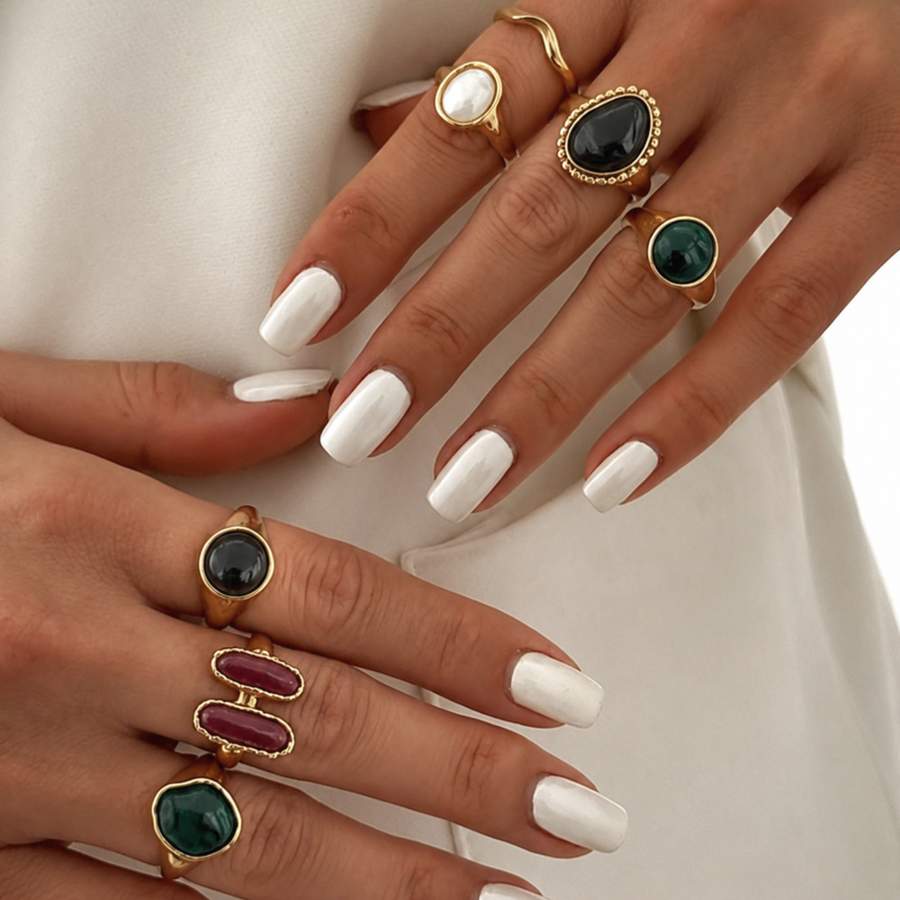 IngeSight.Z 7Pcs/Set Punk Tren - đánh giá và giá Vintage Punk Knuckle Rings Set