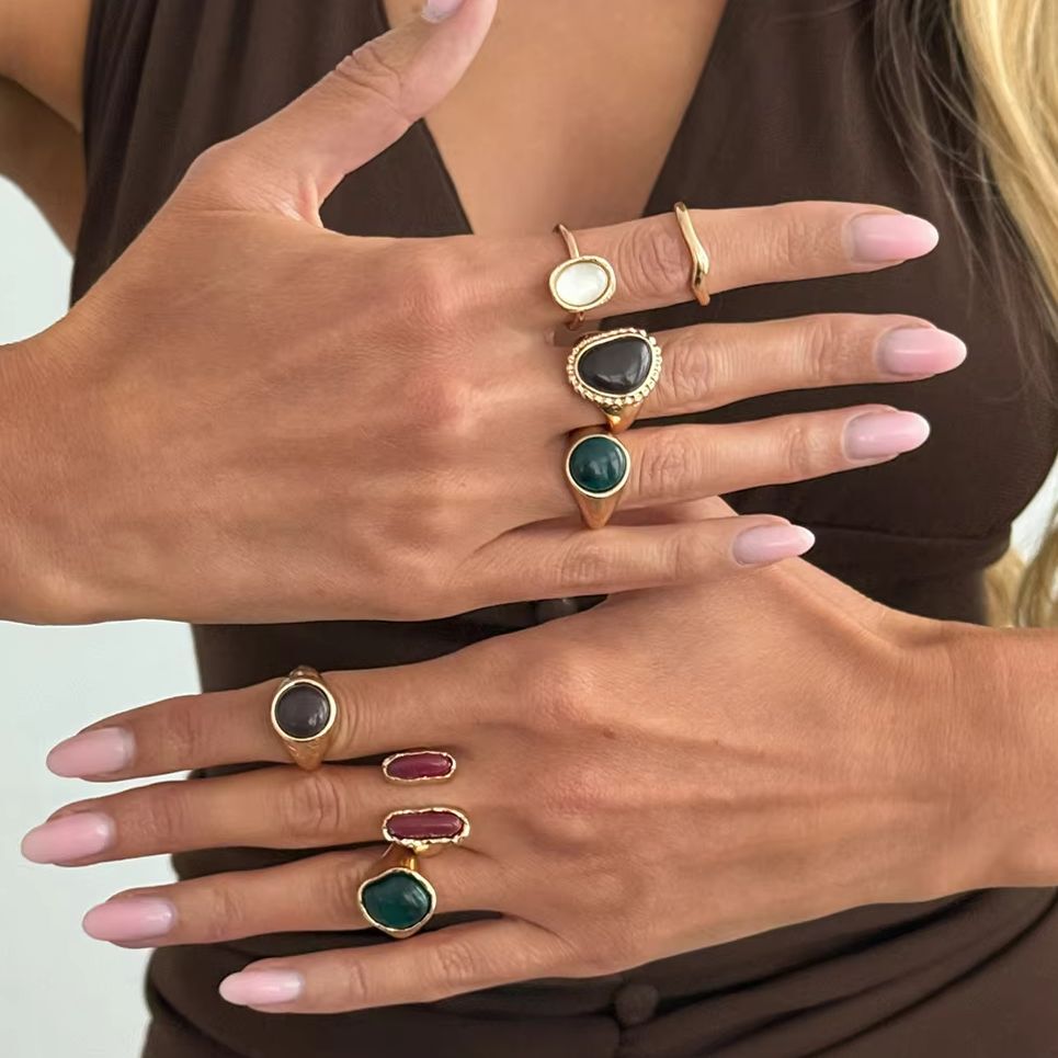 IngeSight.Z 7Pcs/Set Punk Tren - đánh giá và giá Vintage Punk Knuckle Rings Set