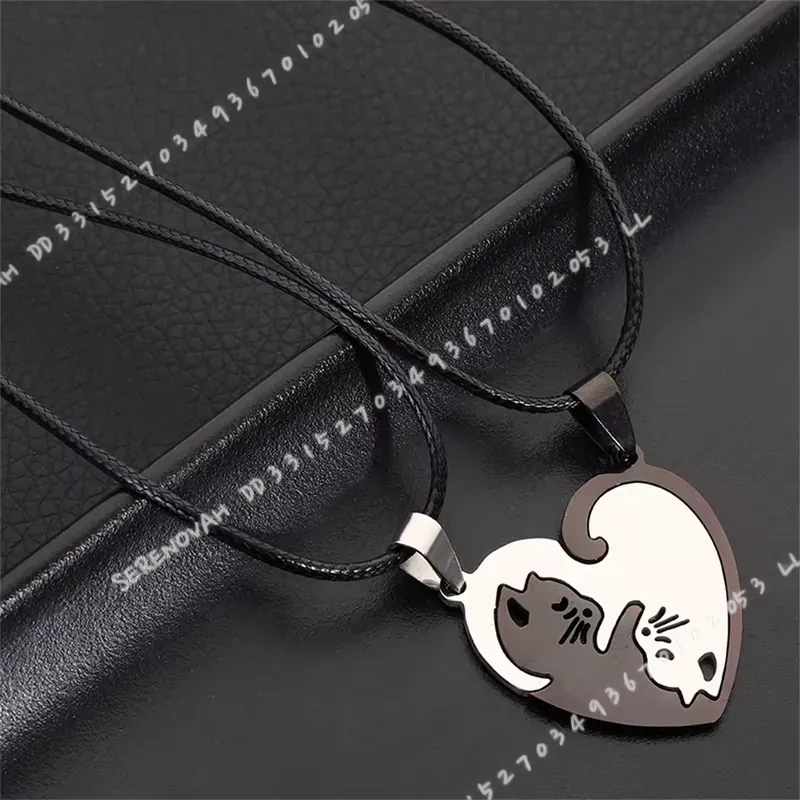 1 Pair Creative Cute Stainless - đánh giá và giá Magnetic Couple Matching Necklaces