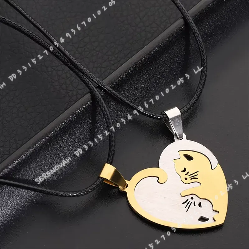 1 Pair Creative Cute Stainless - đánh giá và giá Magnetic Couple Matching Necklaces