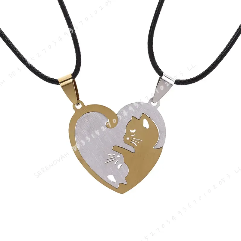 1 Pair Creative Cute Stainless - đánh giá và giá Magnetic Couple Matching Necklaces