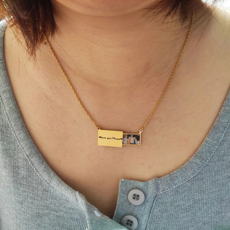 Personalized Stainless Steel P - đánh giá và giá Heart Locket Necklace Photo