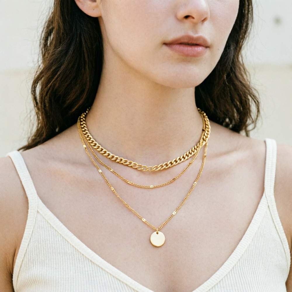 Aesthetic Fashion Retro Vintag - đánh giá và giá Layered Pendant Necklace Aesthetic
