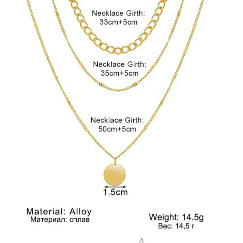 Aesthetic Fashion Retro Vintag - đánh giá và giá Layered Pendant Necklace Aesthetic