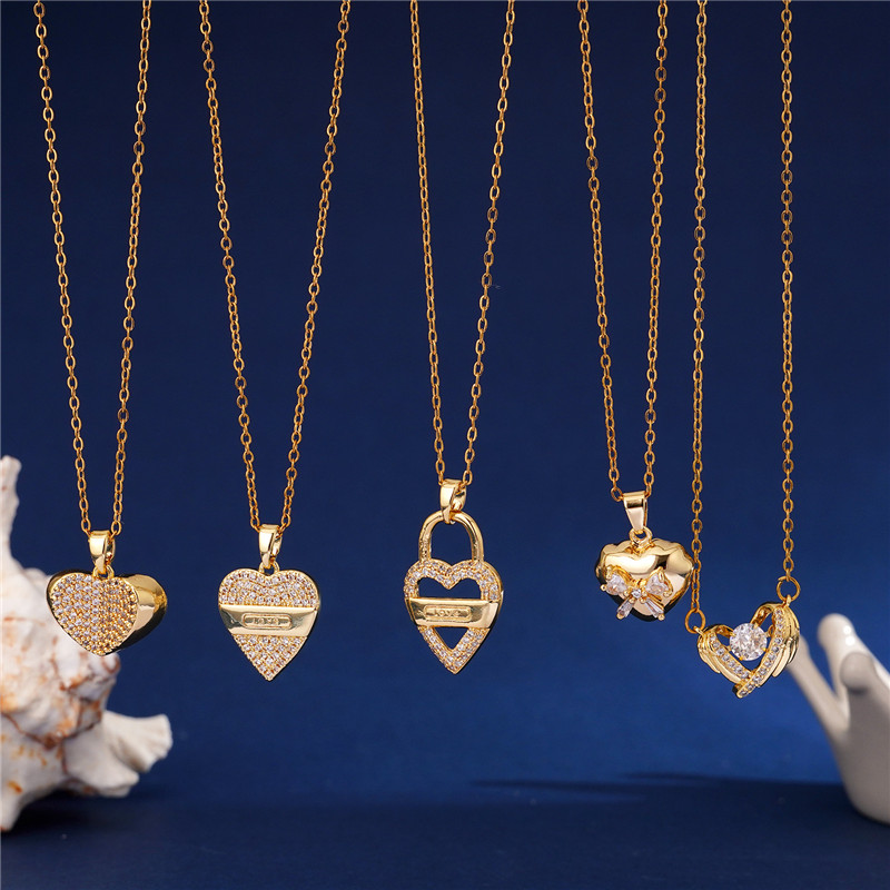 Light Luxury Locket Wing Heart - đánh giá và giá Heart Locket Necklace Photo