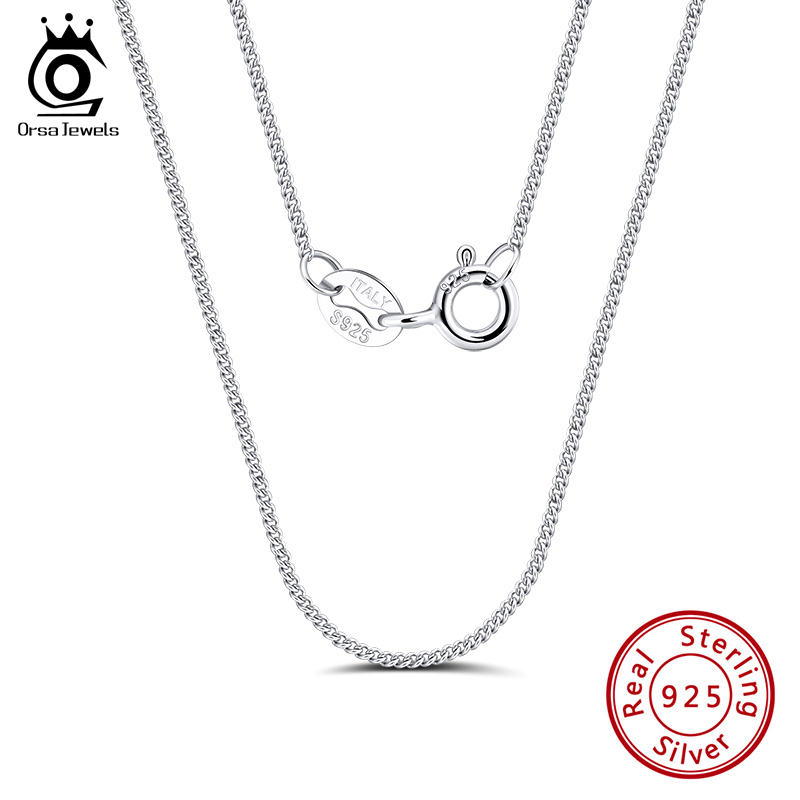 ORSA Ngọc Ý Nữ Bạc 925 1.0Mm M - đánh giá và giá 925 Sterling Silver Chain Necklace Men