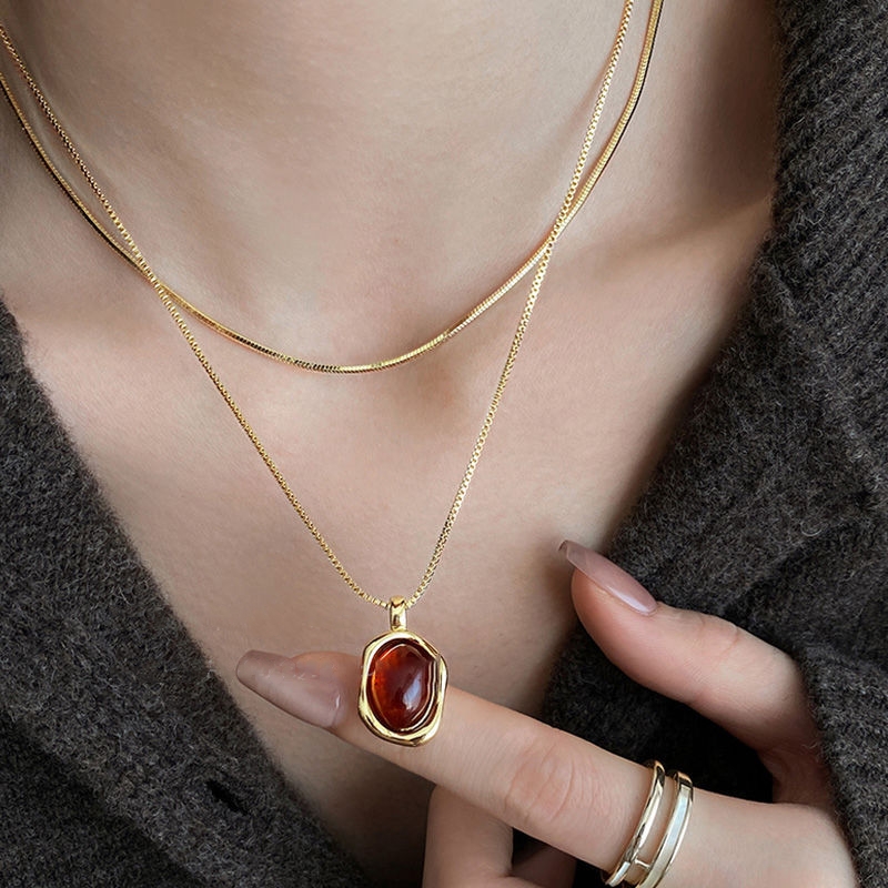 Fashion Vintage Double Layer N - đánh giá và giá Layered Pendant Necklace Aesthetic