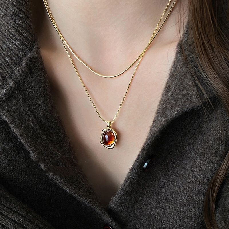 Fashion Vintage Double Layer N - đánh giá và giá Layered Pendant Necklace Aesthetic