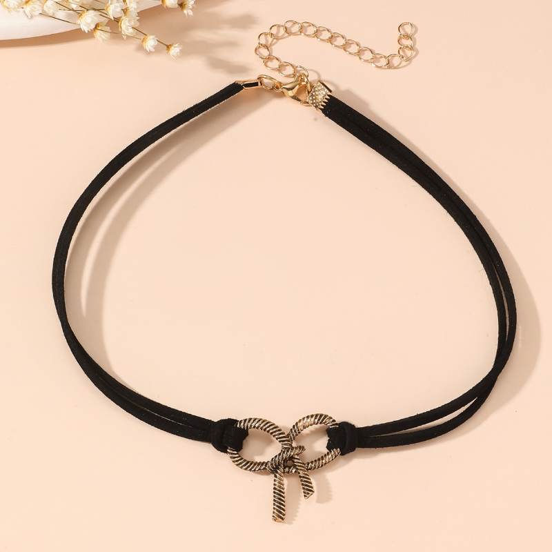 Vintage Metal Bow Choker Neckl - đánh giá và giá Layered Pendant Necklace Aesthetic