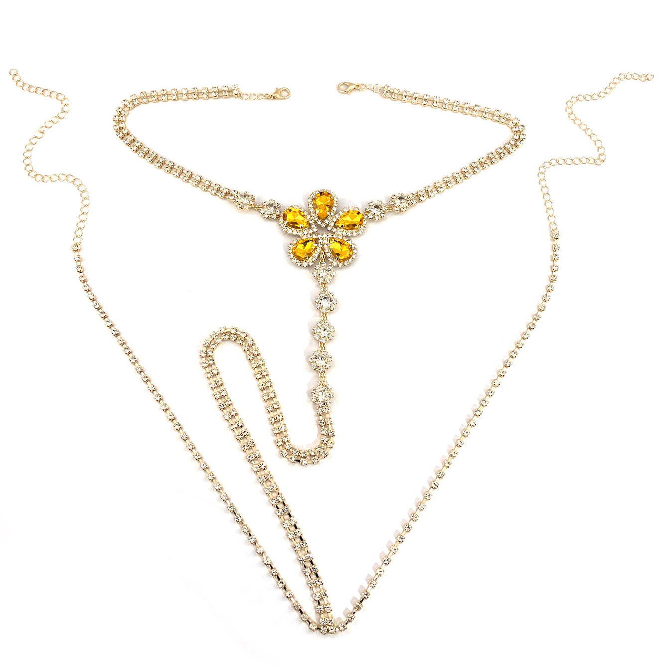 1pc Flower Shaped Sexy Rhinest - đánh giá và giá Body Jewelry