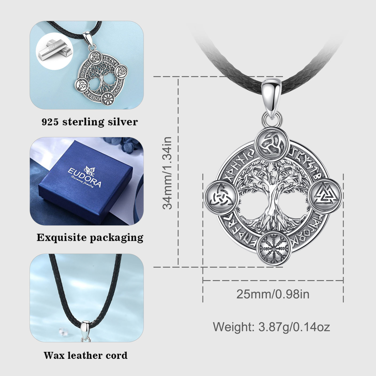 Eudora 925 Sterling Silver Tre - đánh giá và giá 925 Sterling Silver Chain Necklace Men