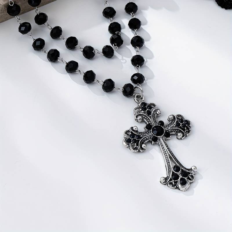Y2K Grunge Gothic Layered Cros - đánh giá và giá Layered Pendant Necklace Aesthetic