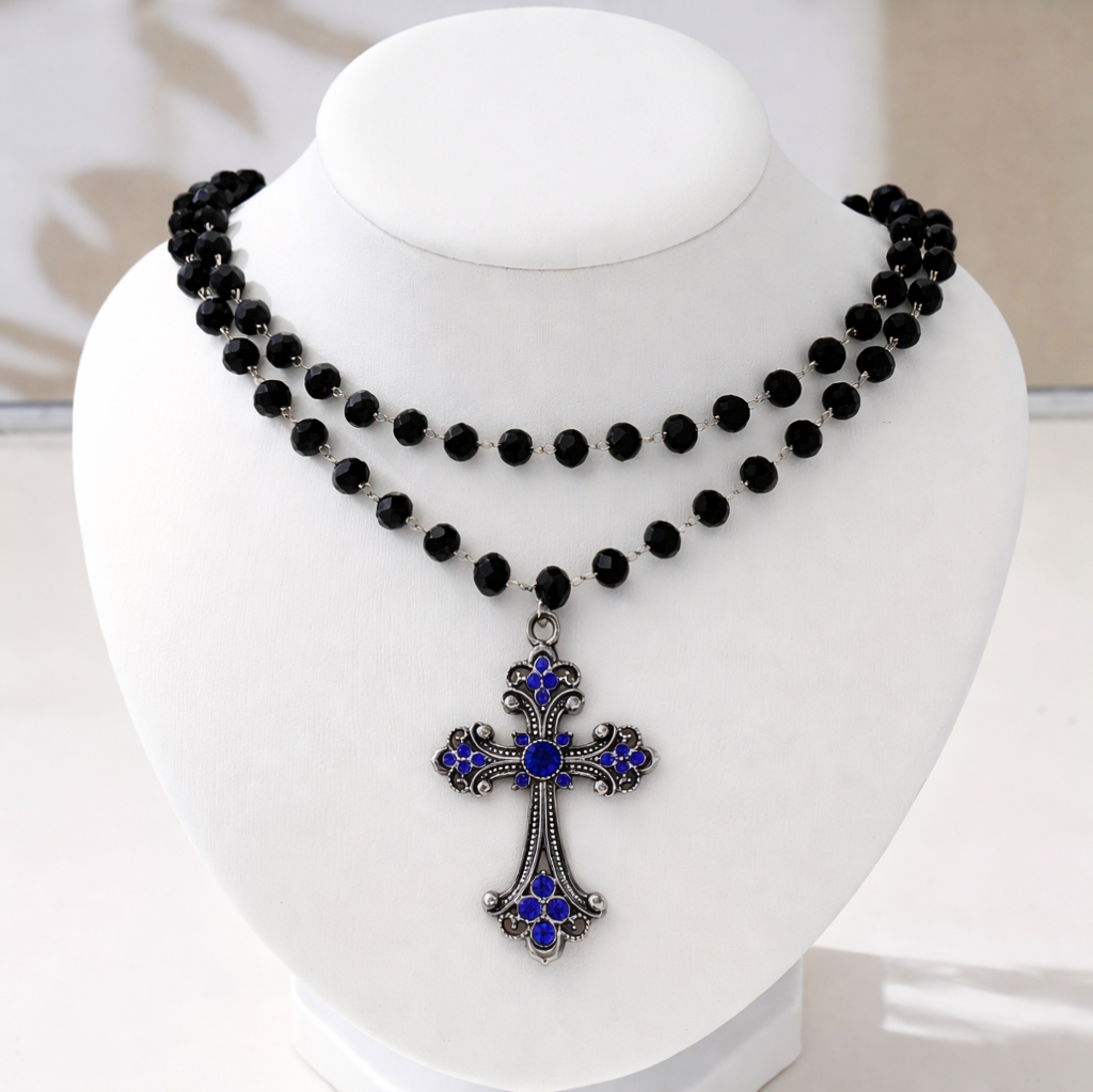 Y2K Grunge Gothic Layered Cros - đánh giá và giá Layered Pendant Necklace Aesthetic