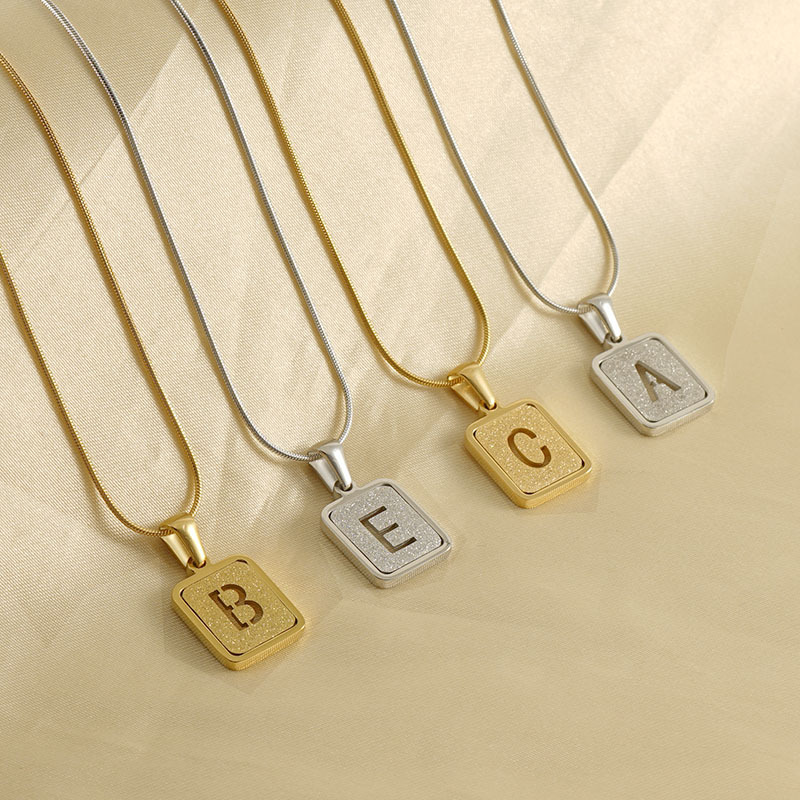 3pcs/ Bag High Quality Chains  - đánh giá và giá Initial Letter Necklace 18K Gold