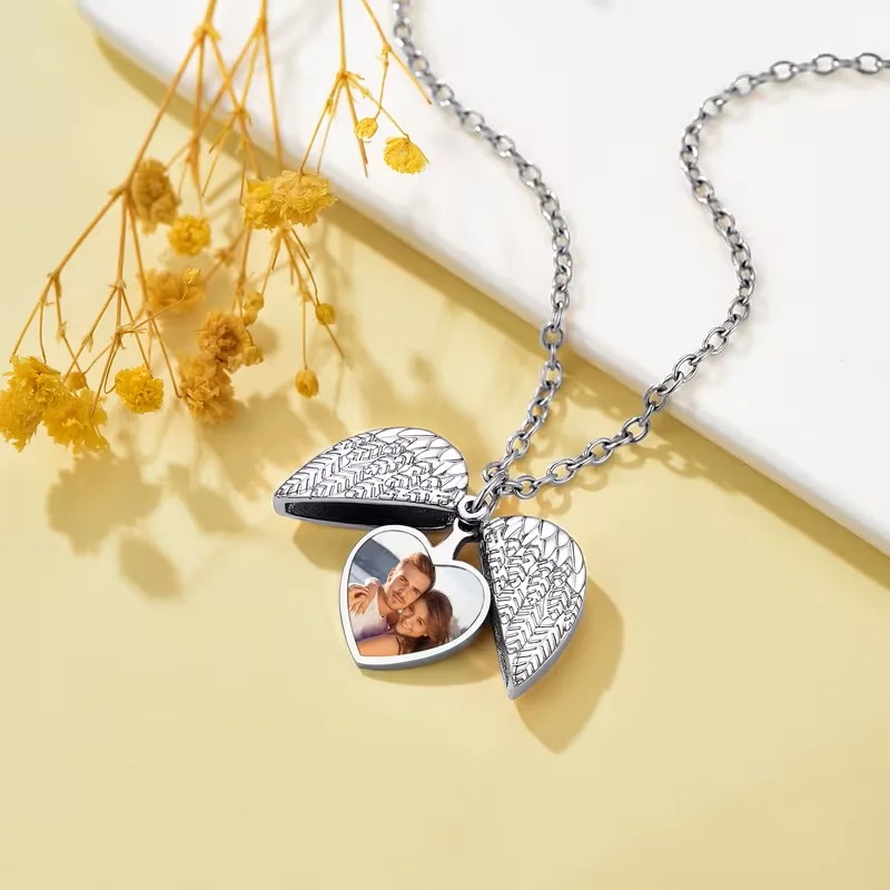 Custom Photo Heart Locket Neck - đánh giá và giá Heart Locket Necklace Photo