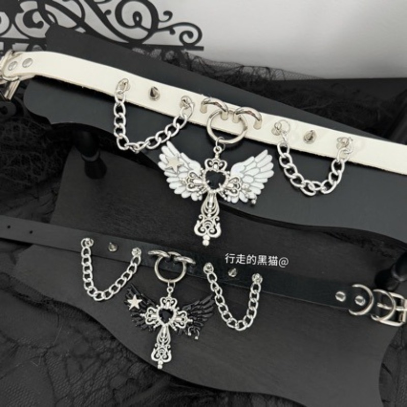 Gothic Subculture Angel Wing C - đánh giá và giá Layered Pendant Necklace Aesthetic