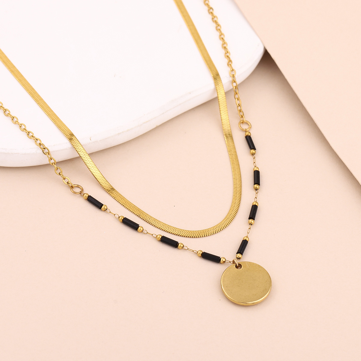 Boho Sun Face Coin Layered Nec - đánh giá và giá Layered Pendant Necklace Aesthetic