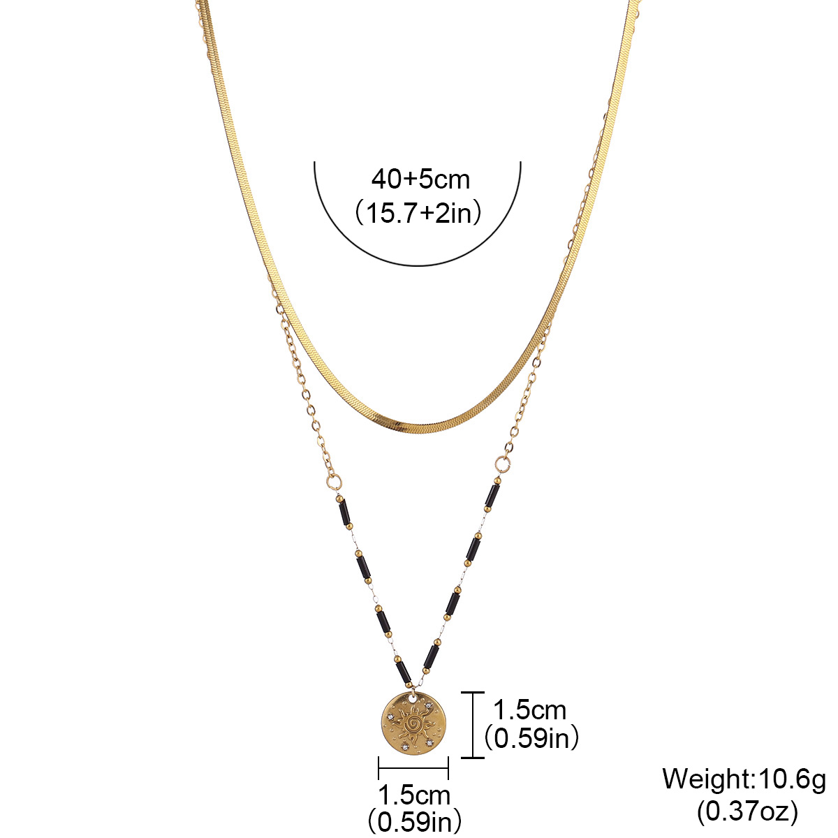 Boho Sun Face Coin Layered Nec - đánh giá và giá Layered Pendant Necklace Aesthetic