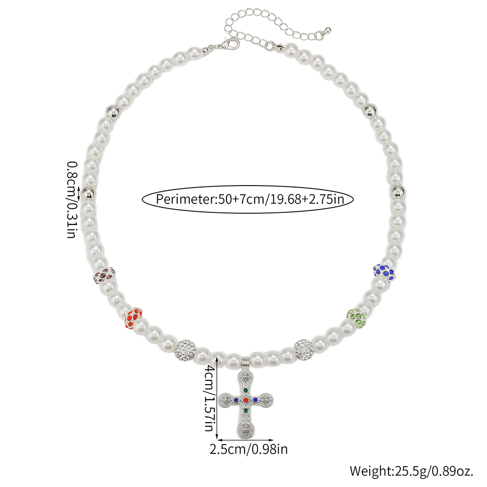 Steampunk Colorful Crystal Cro - đánh giá và giá Pearl Choker Necklace Vintage