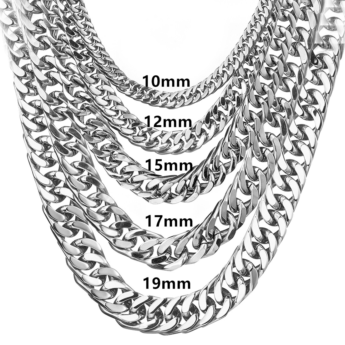 8mm-19mm Any Length Heavy Poli - đánh giá và giá Cuban Link Chain 12Mm