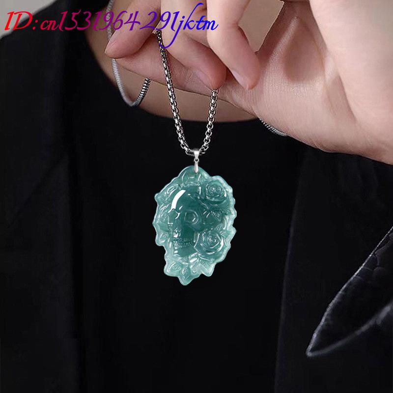 Natural Burmese Jadeite Skull  - đánh giá và giá Necklaces