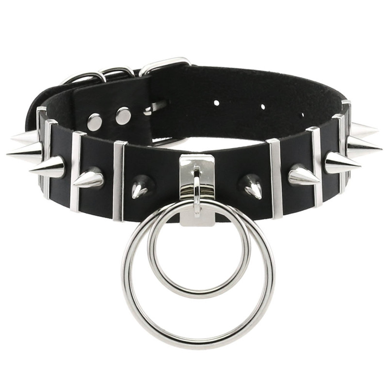 Hồng Mối Ràng Buộc Mũi Nhọn Vò - đánh giá và giá Goth Punk Spike Choker