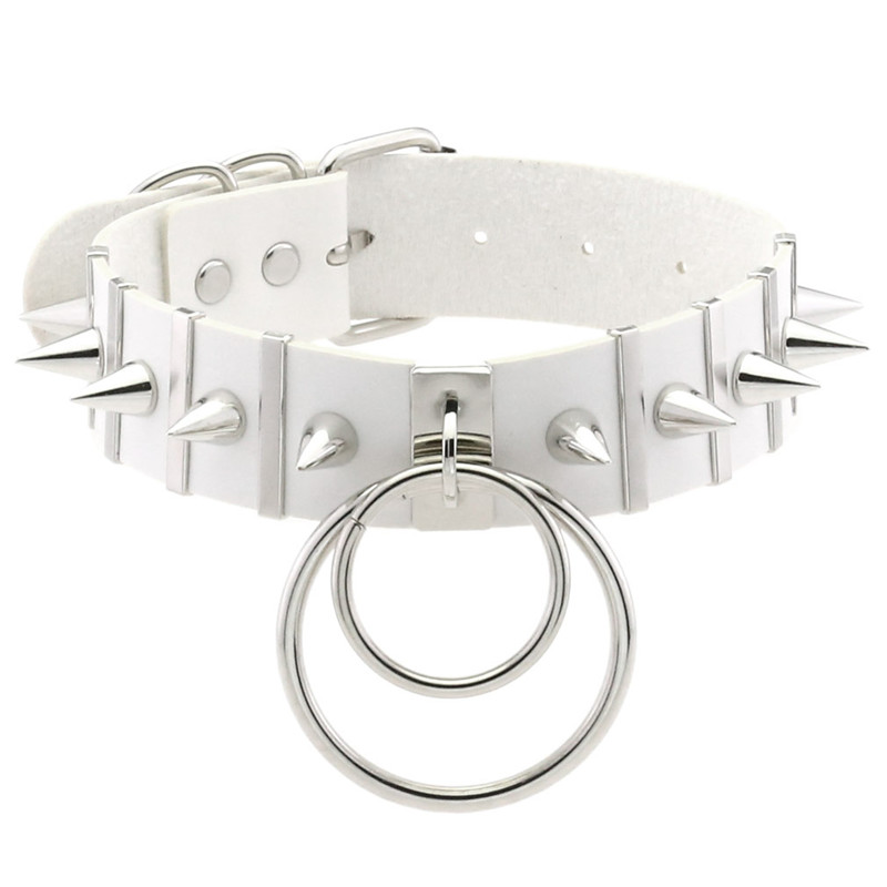 Hồng Mối Ràng Buộc Mũi Nhọn Vò - đánh giá và giá Goth Punk Spike Choker