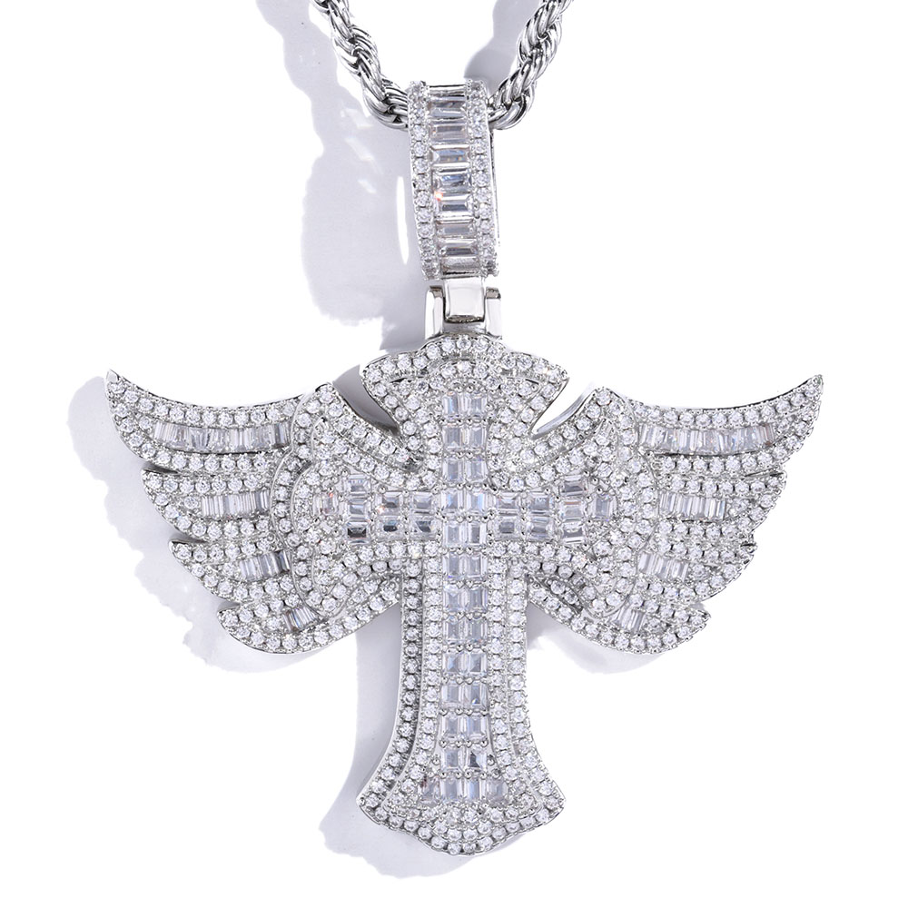 Hip Hop Full Diamond 18k gold  - đánh giá và giá Cross Pendant Necklace Gold