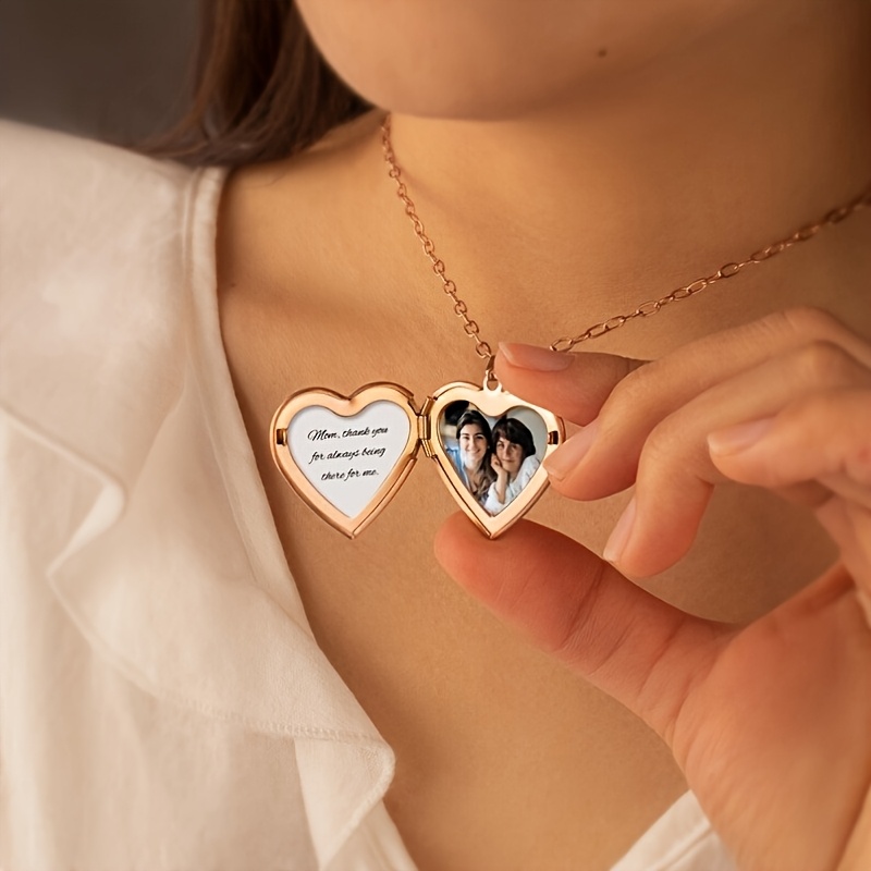 Custom 1/2 Photo Necklace Hear - đánh giá và giá Heart Locket Necklace Photo