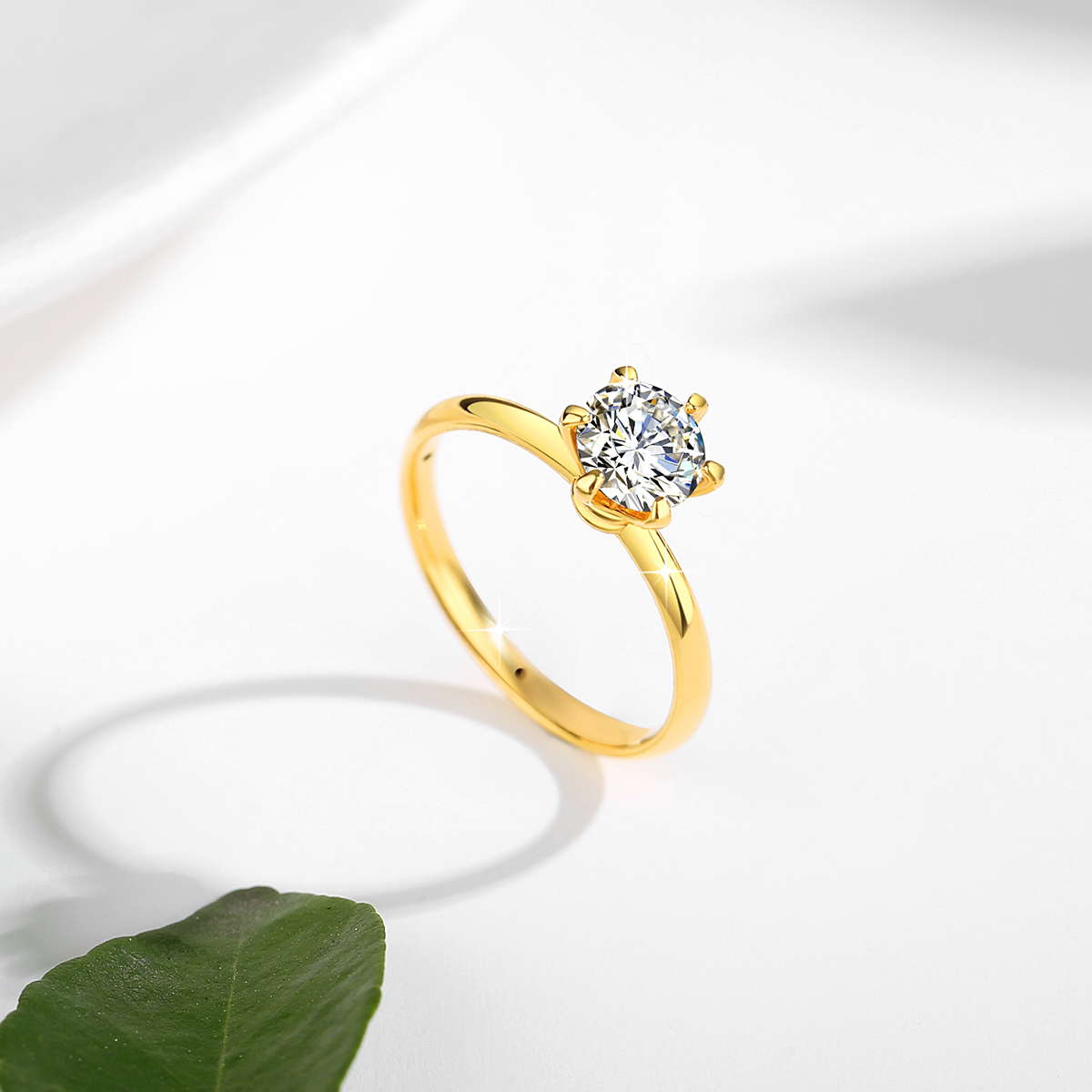 Real Gold 18K Moissanite Rings - đánh giá và giá Moissanite Engagement Ring 1 Carat